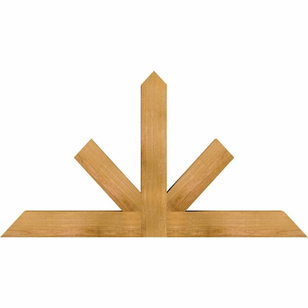 Ekena Millwork Saratoga Rough Sawn Timber Gable Bracket, Western Red Cedar, 48"W x 26"H x 4"D x 4"F, 13/12 Pitch GBW048X26X0404SAR00RWR